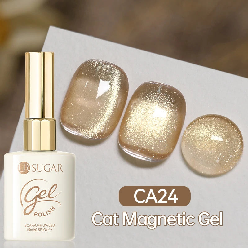 UR SUGAR 15ml Cat Magnetic Gel Jelly Glass Full Coverage Varnis Magnetic Gel Soak Off UV LED Gel Autumn Winter Xmas Manicure