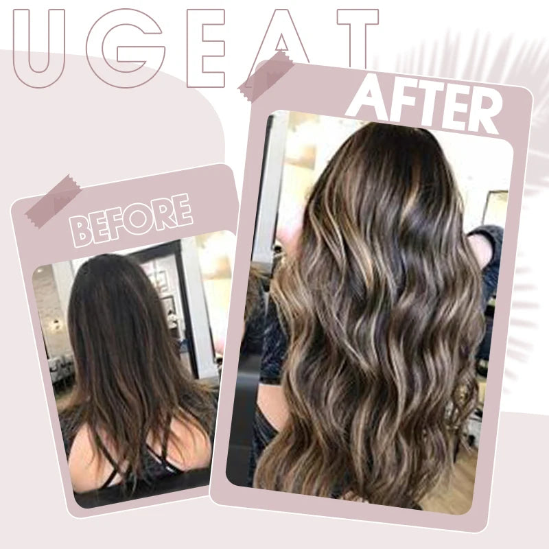 Ugeat Flat Tip Hair Extensions 14-24" Natural Straight Flat Tip Keratin Hair Extension 50/100g Remy Pre Bonded Hair Extensions