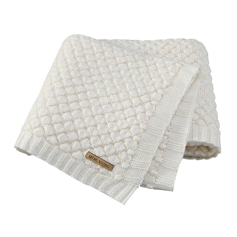 Winter Warm Baby Blankets Knitted 100*80cm Newborn Boys Girls Autumn Stroller Bedding Swaddle Wrap Cradle Quilts Dual-Use Covers