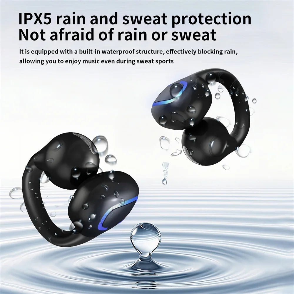 Earphone Clip Wireless Bluetooth Headphone Air Conduction Headset High Quality TWS Auriculares Sport Noise Canceling With Mic