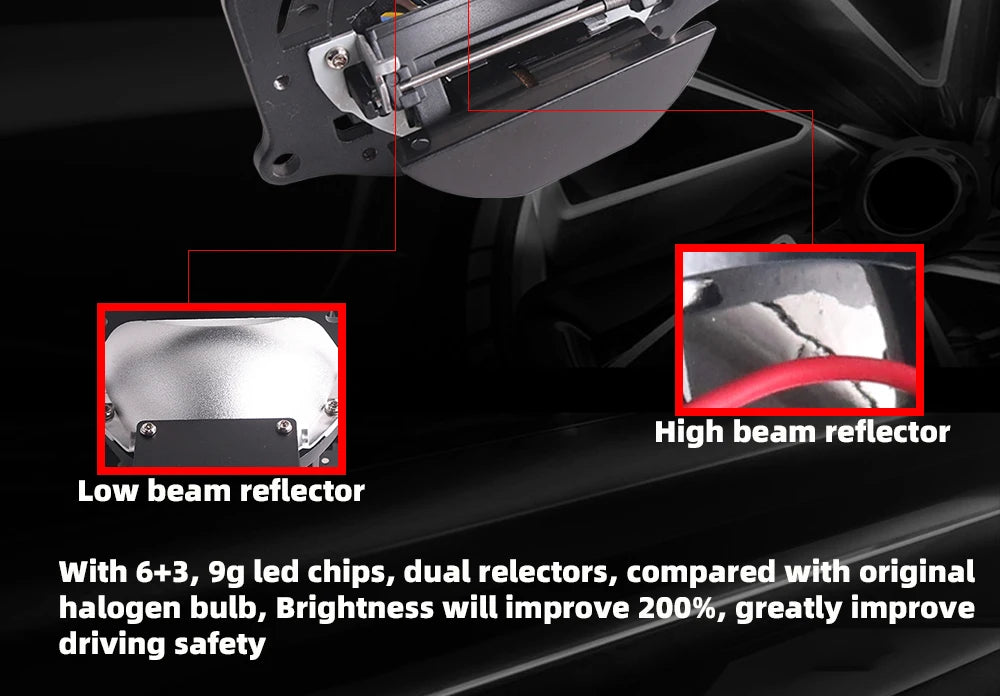 SANVI 3.0 Bi LED Lenses for Headlights Ice Lense Auto LED Projector Headlight Hella G5 3R Projector 110W Car Light Retrofit