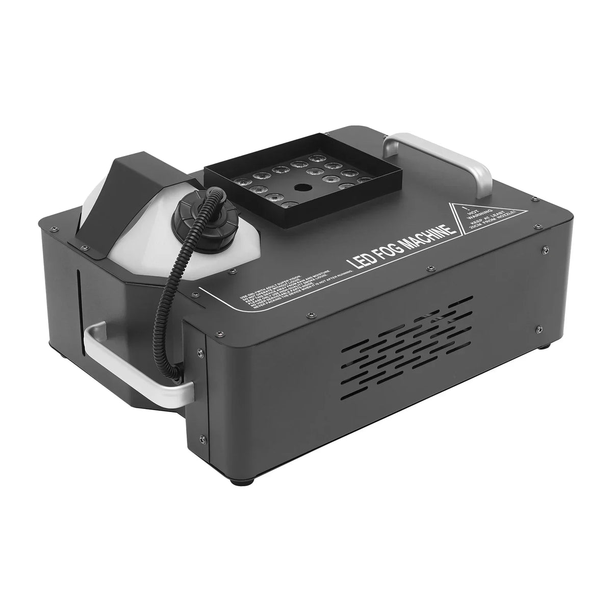 1500W Fog Smoke Machine Black 2L Tank with Wireless Remote Controller IP25 Atmosphere Maker 24 LED Beads with 7 Light Colors