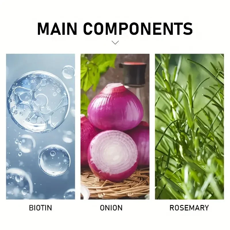 YUITIKUE Biotin Rosemary Onion Hair Oil 270° Heat Protection Nourishing Repair for Dry Split Damaged Hair Care