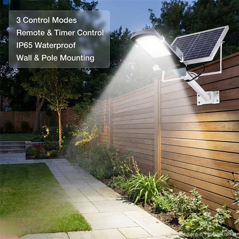 High Brightness LED Solar Street Light Automatic Sensing IP65 Waterproof Outdoor Garden Courtyard Square Parking Lot Lighting