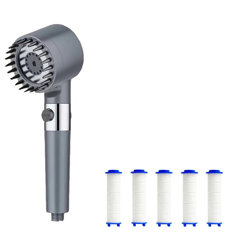 Shower Filter Four Modes Bathroom Accessories Head Massage Showerhead Replete for Shower Heads Knobs Showers Parts Fixture Home