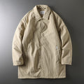 Japanese retro collar cotton jacket men's winter mid to long length cotton jacket men's warm jacket jacket with cotton clip