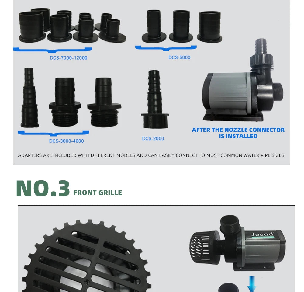 Jebao DCS Series Marine Fresh water Aquarium Water Pump DC24V 12W 20W 25W 30W 40W 55W 65W 80W return pump Quiet engine lift pump