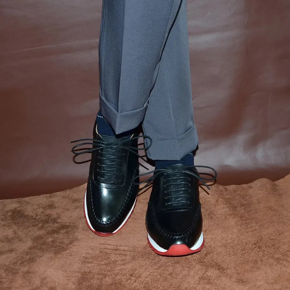 Men Shoes British Genuine Leather Shoes Comfortable Autumn 2026 New Lace Up Casual Shoes Crocodile Pattern Outdoor Men Sneakers