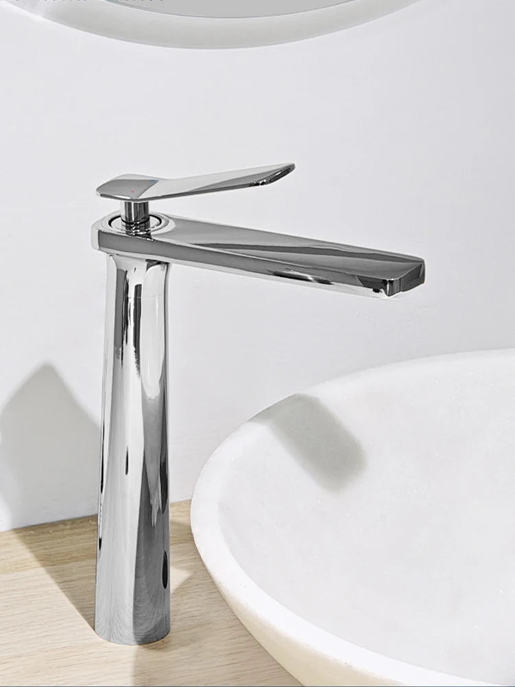 BAKALA Luxury Black Gray Wash Basin Taps Modern White Faucet Bathroom Luxury Basin Faucets Antique Hot Cold Water Sink Tap Mixer