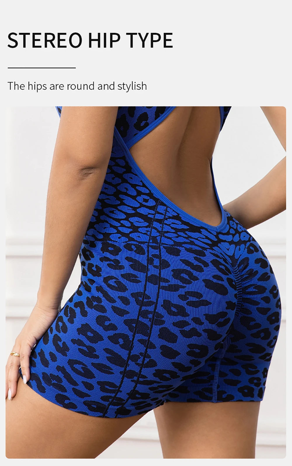 Women Leopard Print Seamless Bodysuit Yoga Cross Back Jumpsuit Workout Romper High Stretch Fitness Tummy Control Onesies