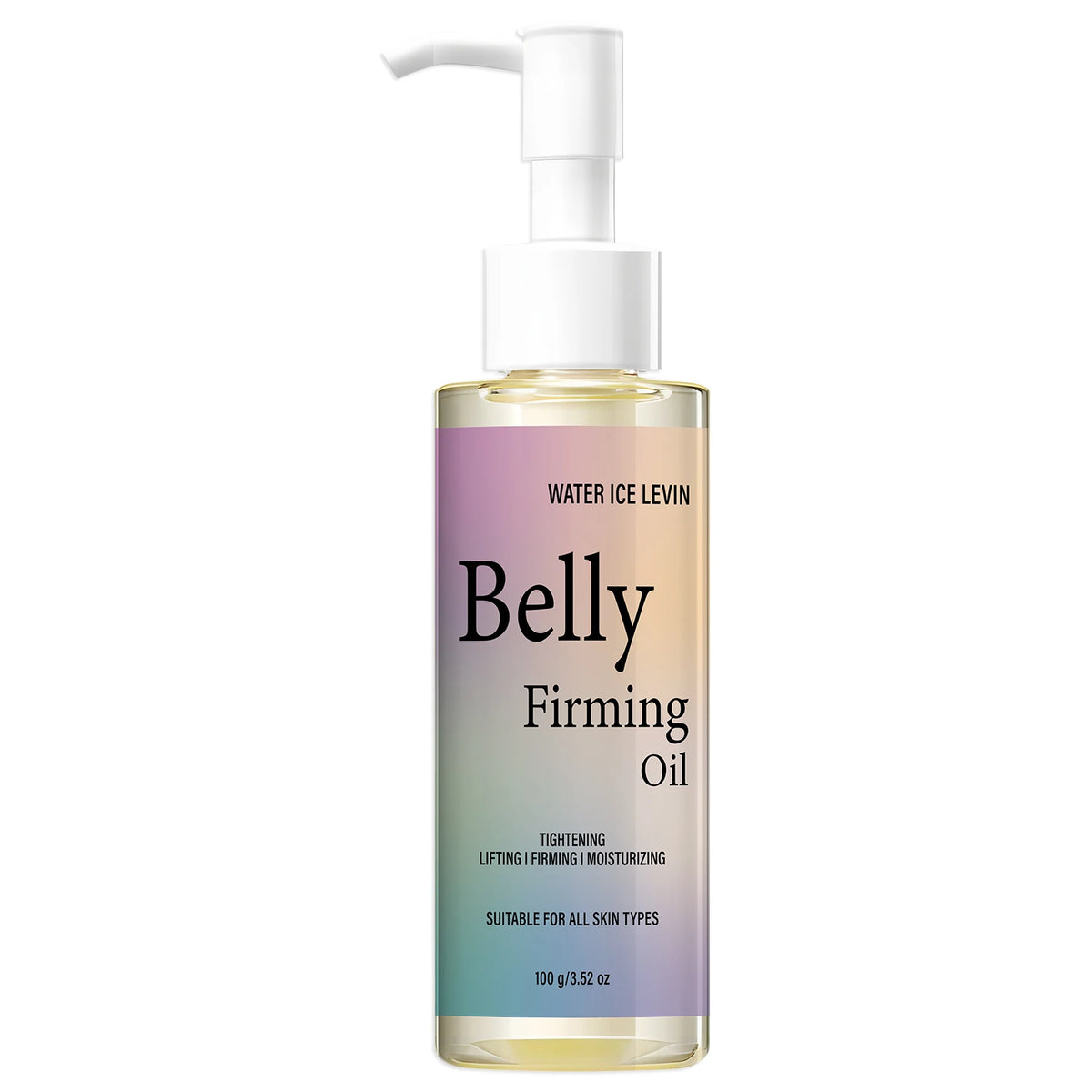 Water Ice Levin Belly Firming Oil Moisturizing Lifting Body Oil with Hyaluronic Acid Niacinamide Collagen for Abdomen Care 100g