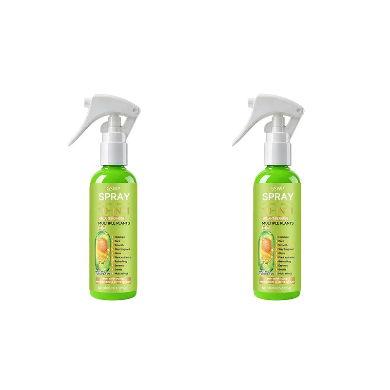 GSWP 10-In-1 Leave-In Hair Spray, Moisturizes and Smooths, While Providing Styling Moisture and Heat Protection. 100ml/200ml