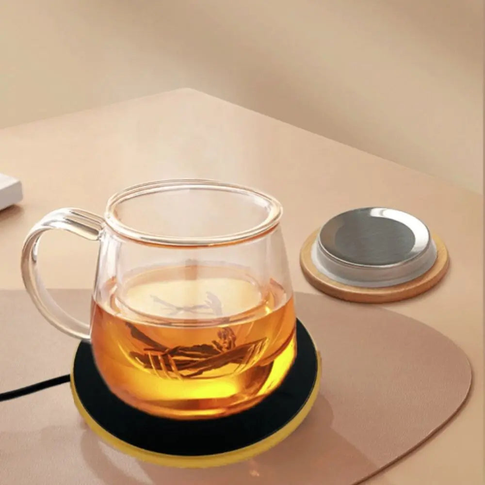 Portable USB Charging Electric Coffee Cup Heater Constant Temperature Round Cup Warmer Energy Saving Cup Heating Pad Winter