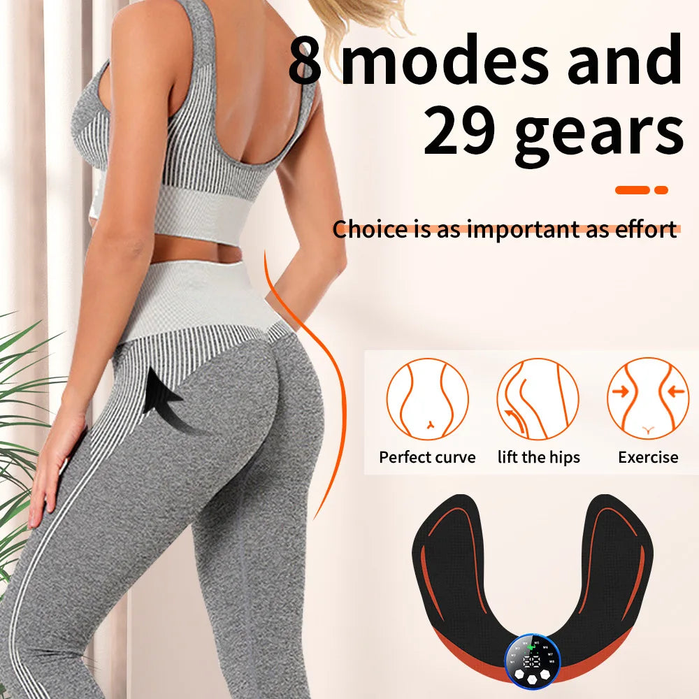 Wireless EMS Body Sculptor With Rechargeable Dual Channel Muscle Toner Butt Trainer 29 Levels 8 Modes For Home And Gym Workout
