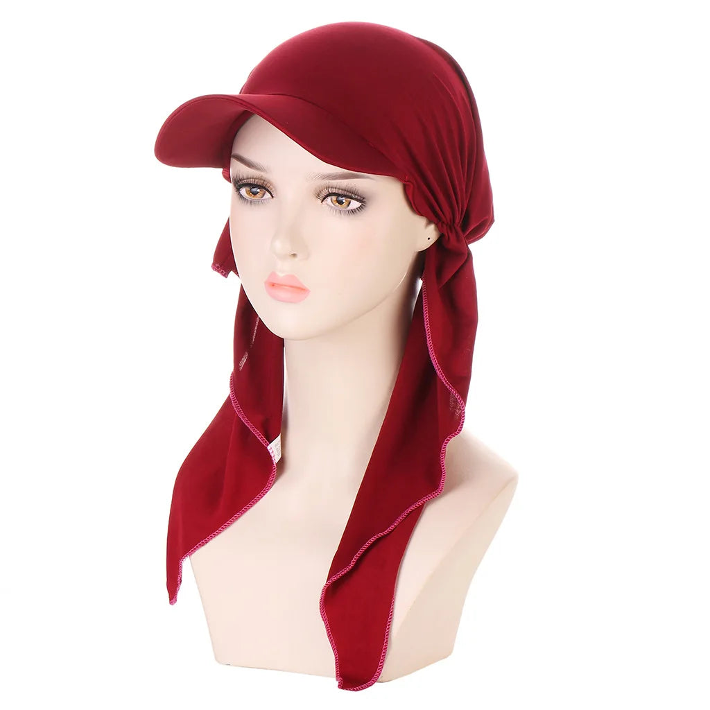Soft Modal Inner Hijab Caps Muslim Stretch Turban Cap Islamic Underscarf Bonnet Hat Female Headband Turbante baseball cap