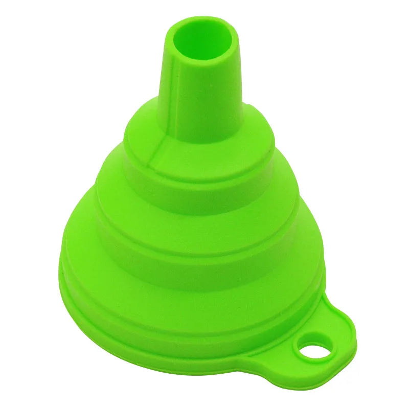 Silicone Collapsible Funnel, Foldable Funnels For Water Liquid Oil, Kitchen Gadgets Accessories, Kitchen Utensils, Apartment Ess