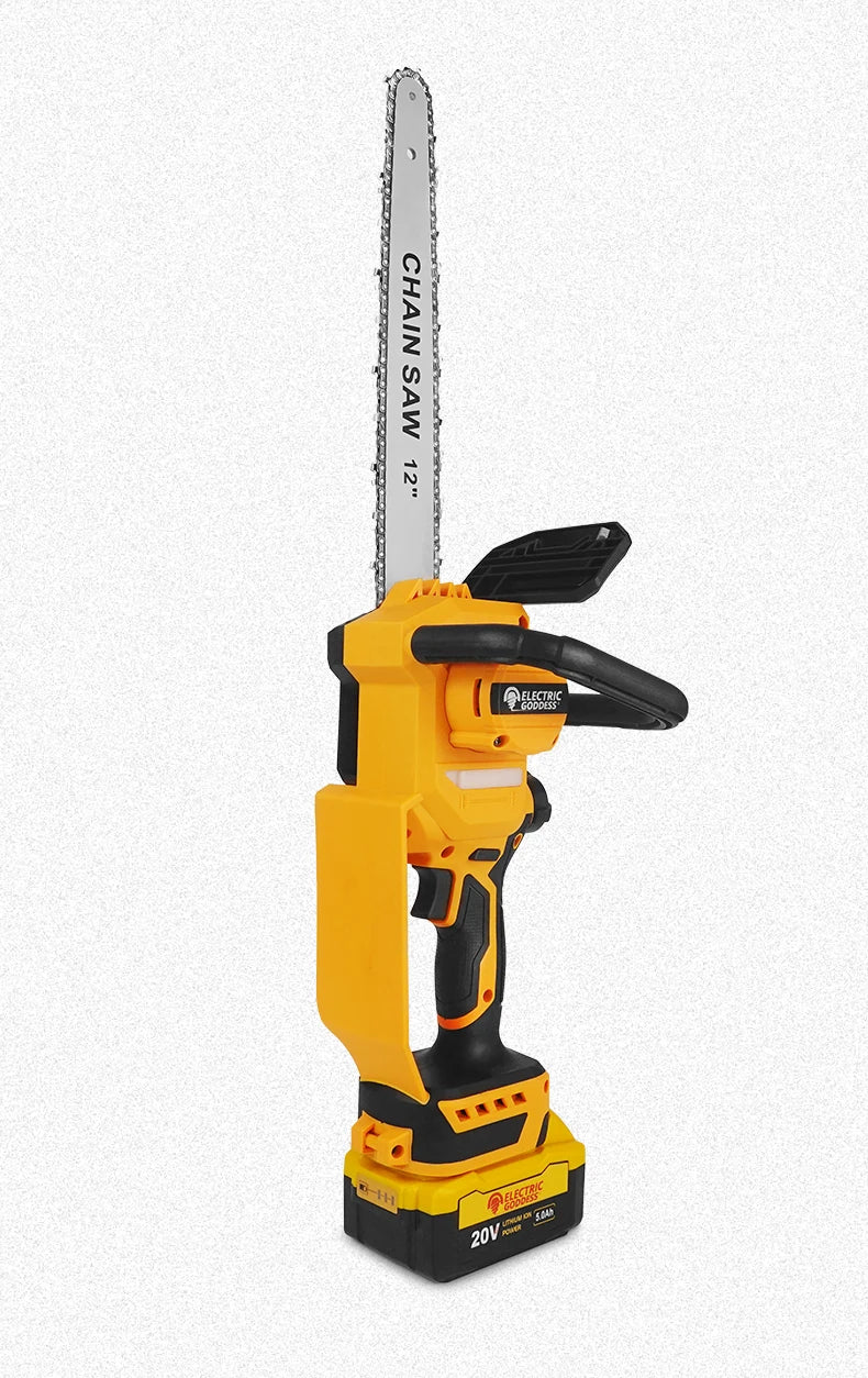 12-inch Two-hand Brushless Electric Chain Saw Automatic Lubrication System Portable Garden Logging Tool For Dewalt 20v Battery