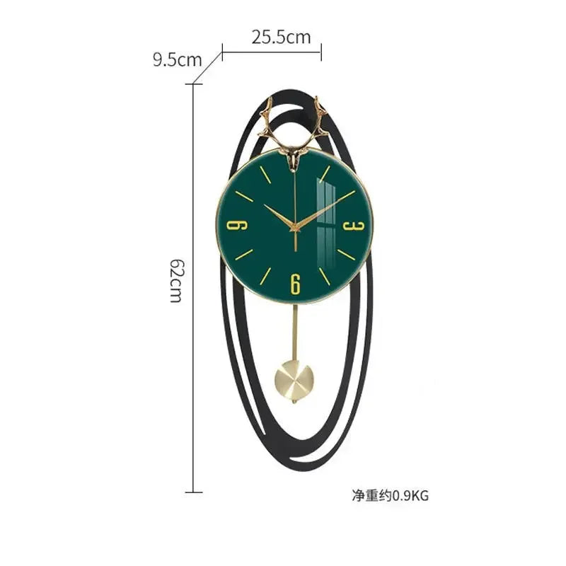 Creative trend  home fashion wall hanging clock Modern simple light luxury living room atmosphere hanging clock wall decoration
