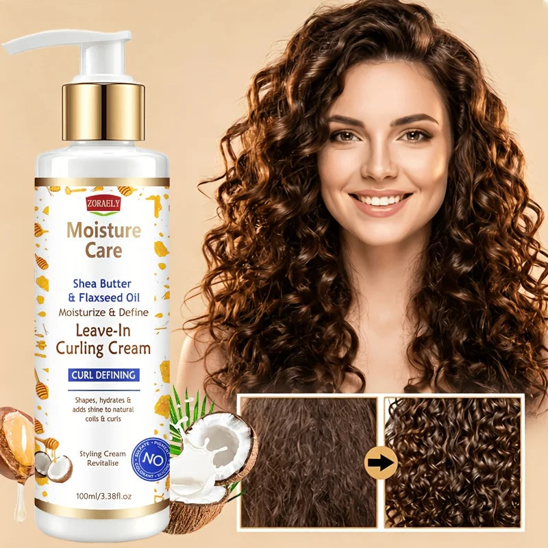 ZORAELY Curl-Defining Cream – leaves hair shiny and smooth, creating a natural, effortless curly look. 100ml