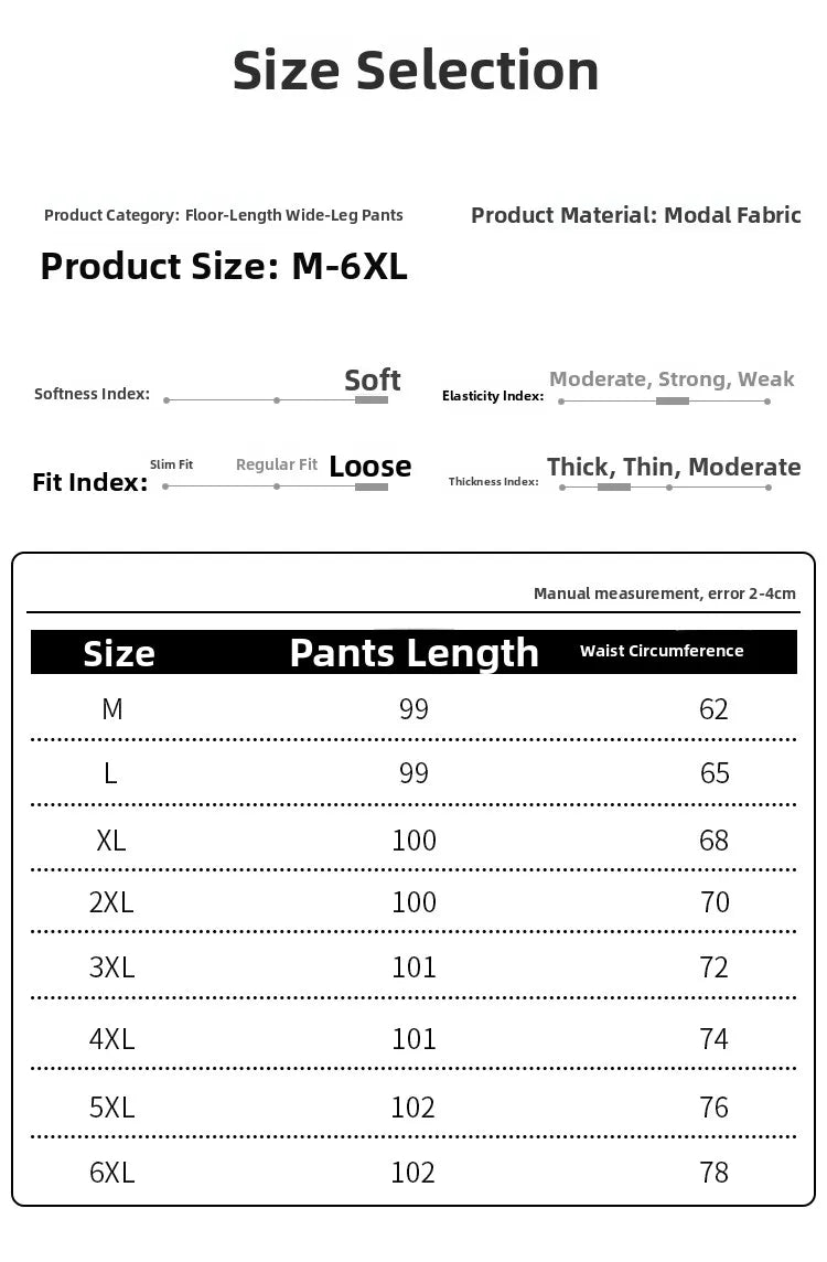 Modal Floor-Length Wide Leg Pants Loose Home Spwear  Color Versatile Casual Summer Thin Home Pants Women