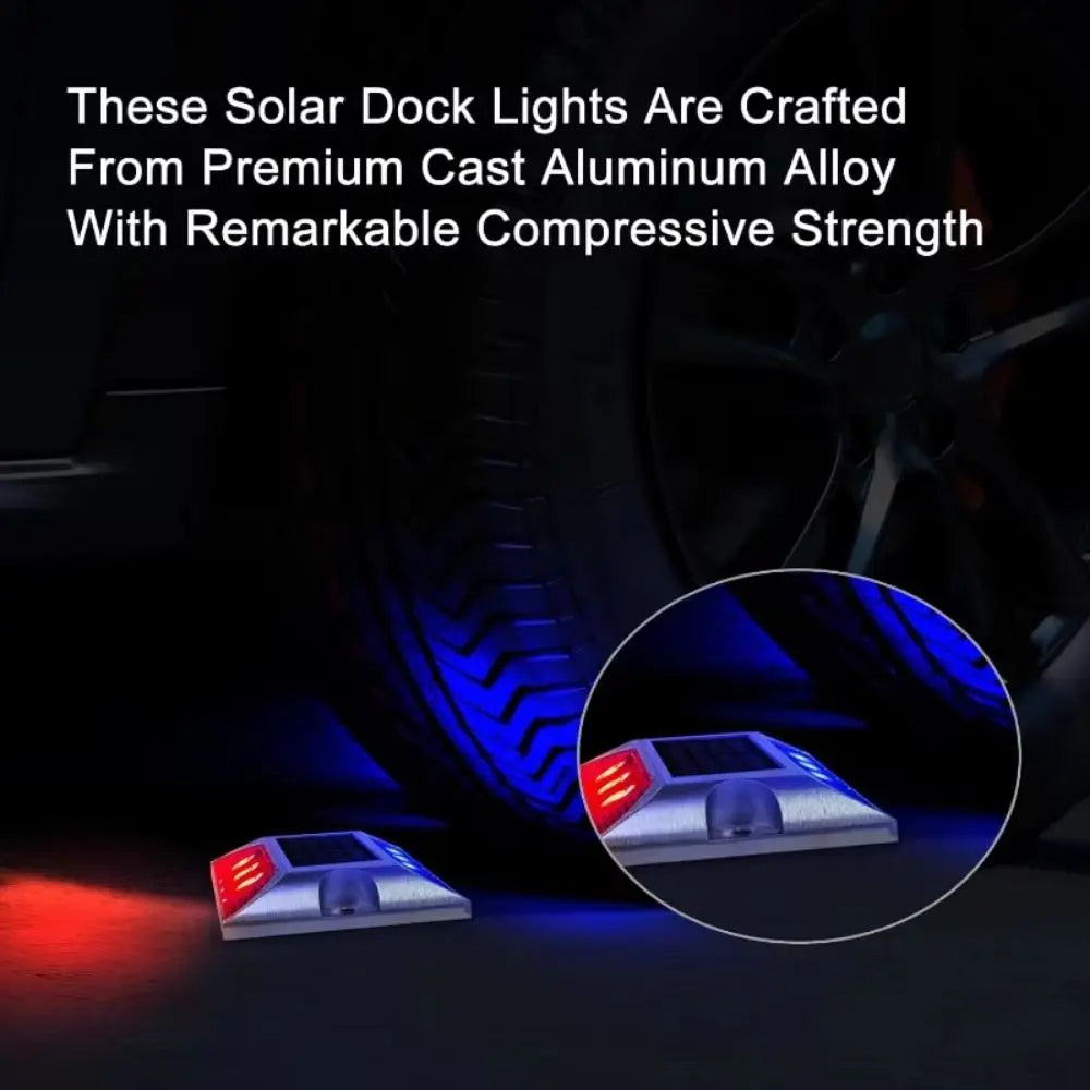 Solar Powered Solar Road Stud Light Outdoor Lighting Durable LED Ground Light Flashing Double Side Traffic Marker Light