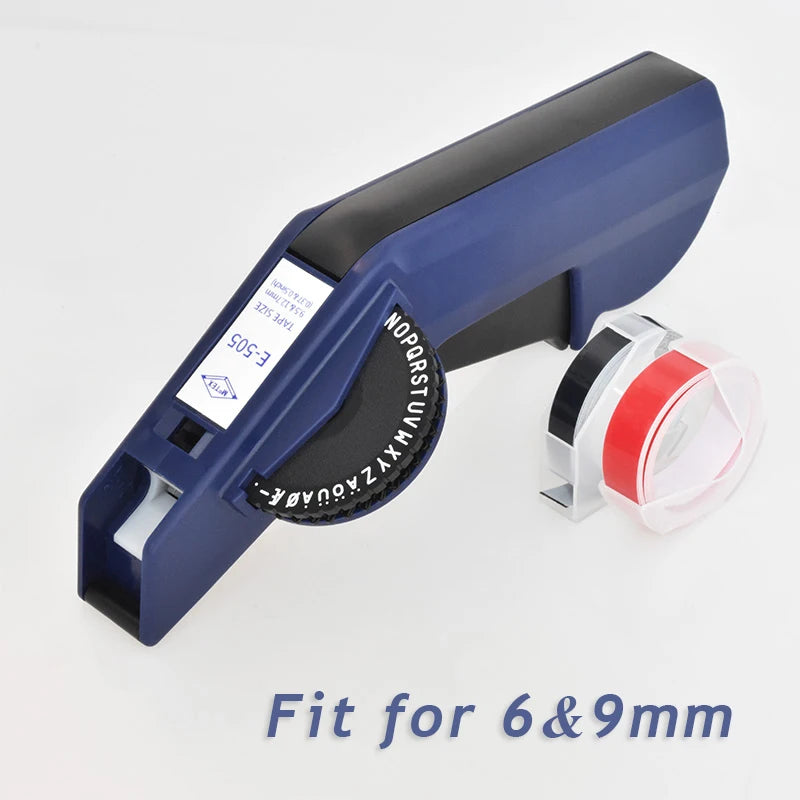 Original Motex E5500 E-505 Manual Label Maker e-5500 Suit For 6/9mm DYMO 3D Embossed Tape Can Replace 1610 12965 1880
