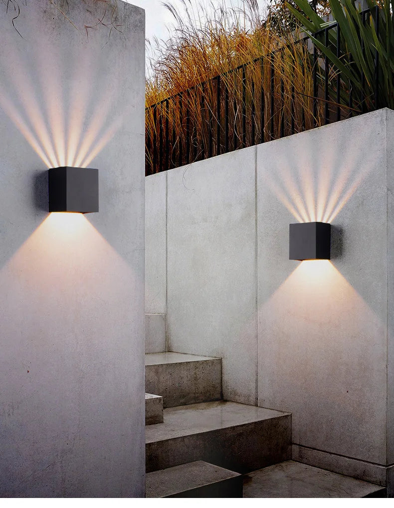 Outdoor Simple LED Wall Lamp Porch Garden Corridor Modern Indoor Wall Sconce Courtyard Landscape Lighting Waterproof IP65