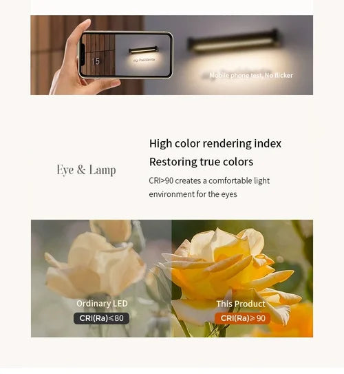 Adjustable angle outdoor waterproof outdoor wall lamp garden wiring wall lamp simple and high-end aluminum wall lamp