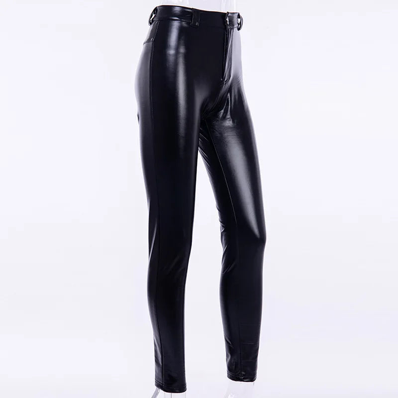 Sexy Faux Leather Leggings for Women Shaping Butt Lift High Waist Slimming Exercise Pants Running Yoga Sports Christmas Gift