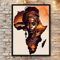 Modern African Tribal Women Canvas Art Print - Frameless, Waterproof Abstract Wall Decor for Living Room, Bedroom, Office, 2026
