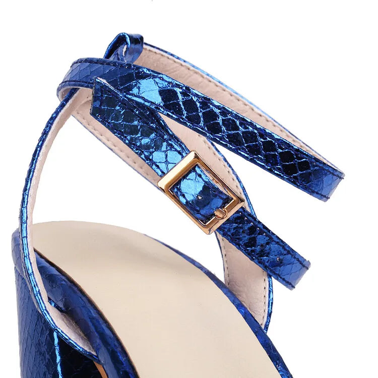 Big Size Oversize Large Size Sandals for Women and Ladies | Thick-Soled Thick Heeled Super High Heeled Sandals for Banquet Weddi
