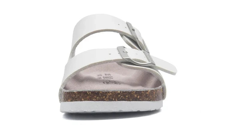 Slippers Women Buckle Flat Bottom Cork Slippers Man Summer Unisex Beach Button Outdoor Casual Sandals Designer Ladies Shoes