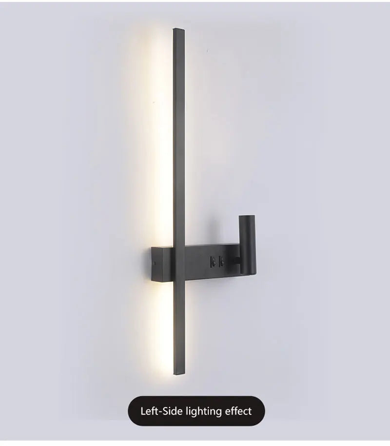 Modern LED Wall Lamps with Switch for Bedroom Indoor LED Wall Lights with 350° Rotatable Spotlight for Kitchen Dinning Room Home