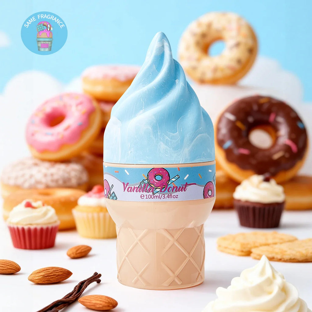 Gourmet Dessert Perfume Spray,Chocolate Cookie/Cotton Candy/Caramel Popcorn Fragrance Mist,Sweet Women Strawberry Vanilla Scent