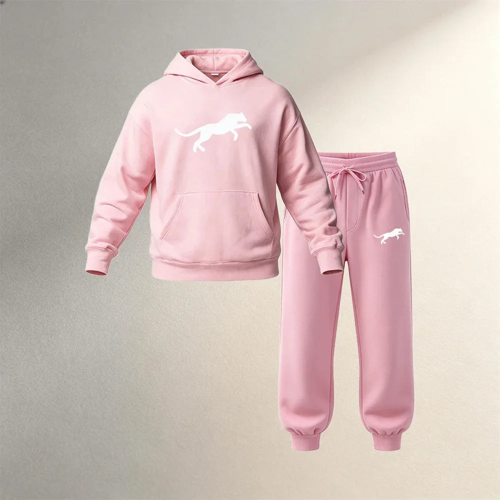 Men's Clothing Pullover Hoodies Sets 2Pcs Autumn Winter Sport Casual Fashion Men's Warm Sweatpants Suit Loose Street Male Outfit