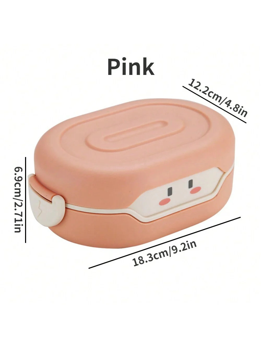 Plastic Bento Box with 1 Compartment Cold Heat Insulated Lunch Storage Box Kids School Bento Box Food Prep Container 27Oz