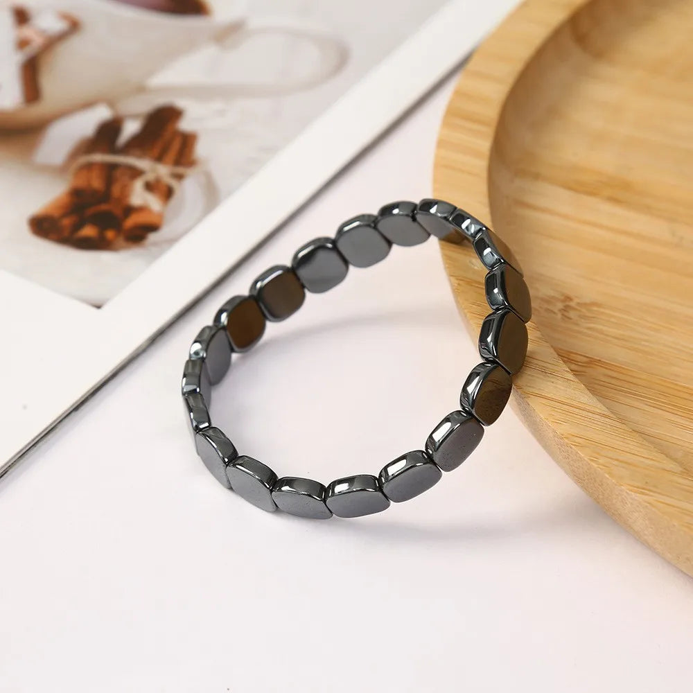 Hematite Bracelet For Men Reclaim Your Edge Confidence Natural Hematite Stone Beaded Stretch Healing Bracelets Gift Jewelry ﻿