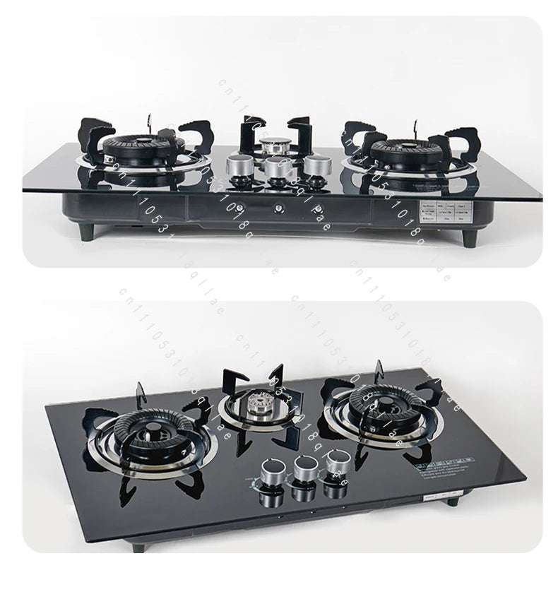Kitchen Appliances Built-in Stove Tempered Glass Table 3 Gas Stove