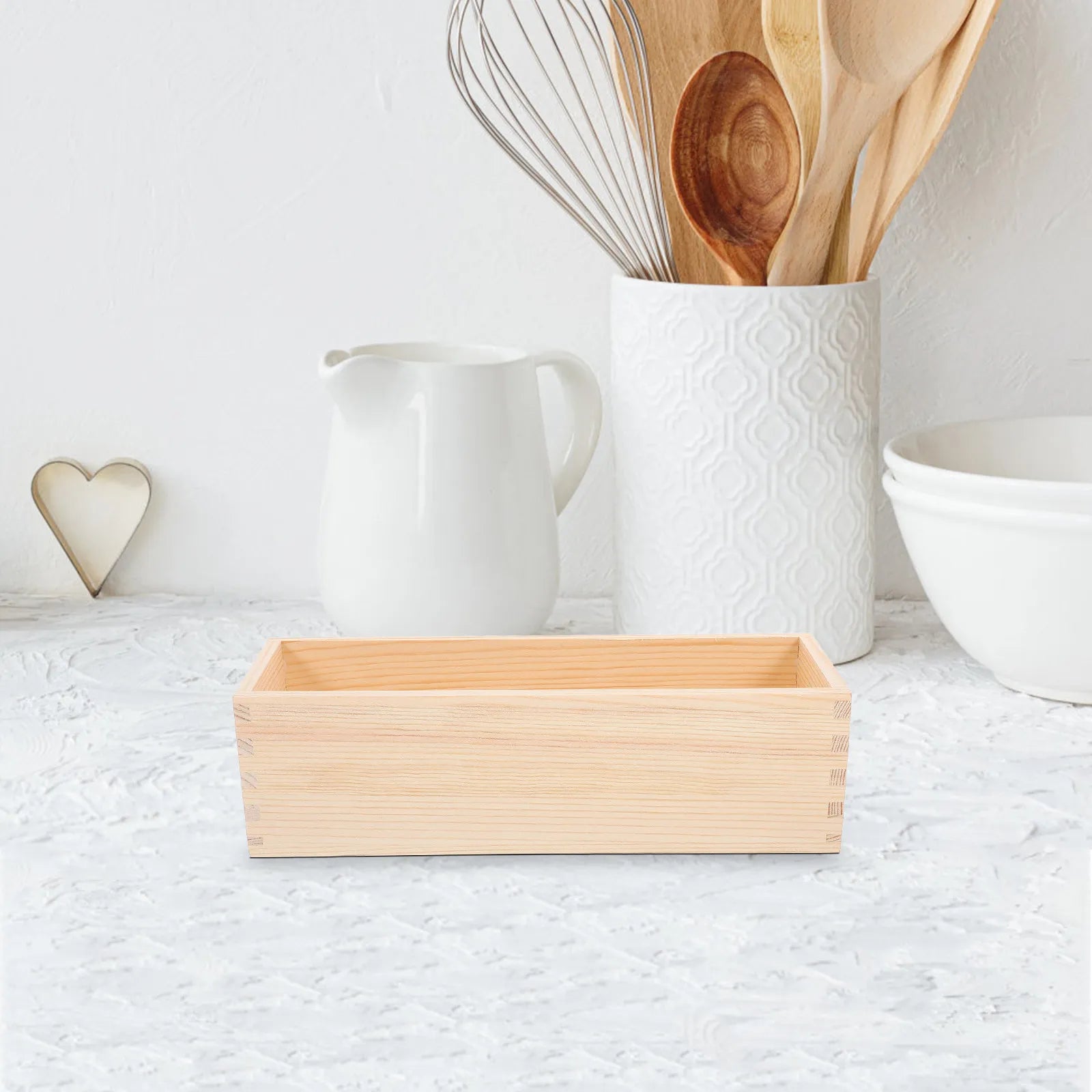 Wooden Drawer Organizer Storage Box Multi-Purpose Kitchen Utensils Jewelry Organizer Storage Case Holder Wooden Box