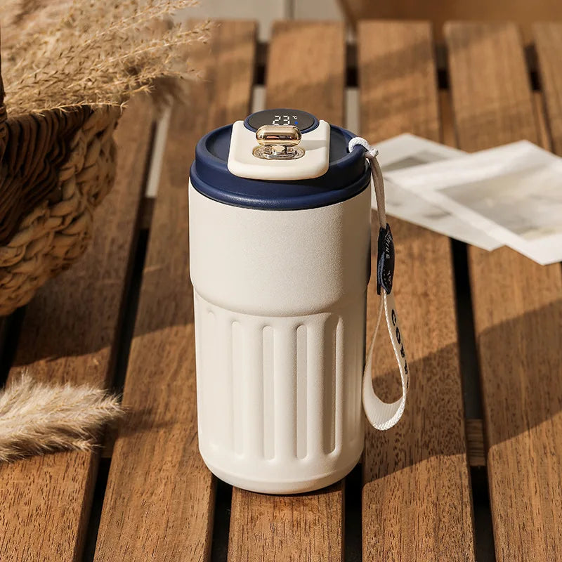 Intelligent Digital LED Temperature Display Coffee Cup Stainless Steel Thermo Bottle Keeps Cold and Heat Thermal Mug Sports Cup