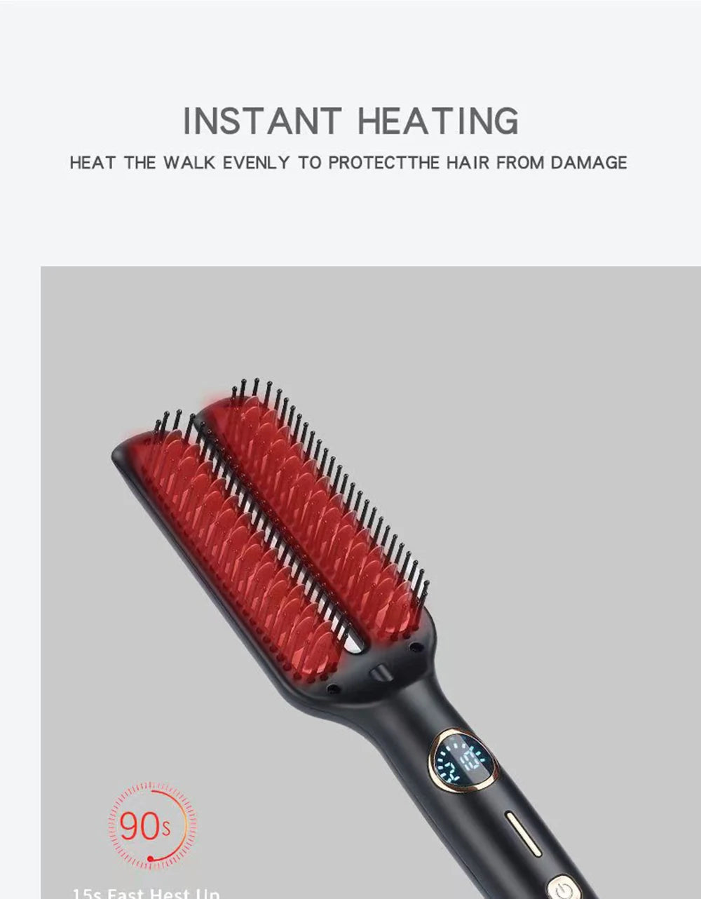 Curling Hair Straightener Hot Comb Electric Straighten Hair Brush Styling Tool Electric Hair Curler Brushes Salon Equipment