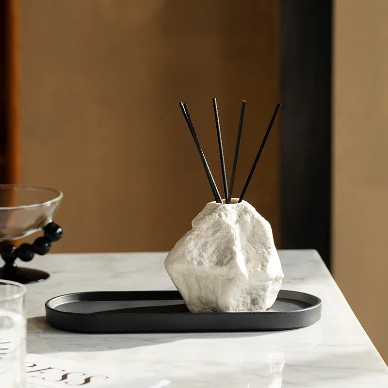 Nordic Style Creative Rock Aromatherapy Bottle Empty Bottle Living Room Decoration Toilet Ceramic No Fire Aroma Diffuser