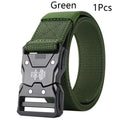 Men's Tactical Belt Versatile Durable Nylon Canvas Belt Outdoor Hunting Automatic Buckle Military Training Pants Belt for Men