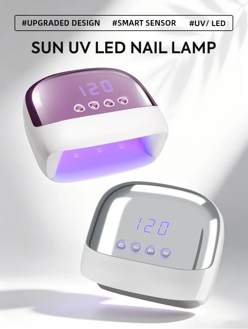 DianaBeauty UV Nail Lamp Powerful 108W Nail Dryer with 4 Timer Settings Professional Manicure Lamp with Smart Sensor Nail Tools