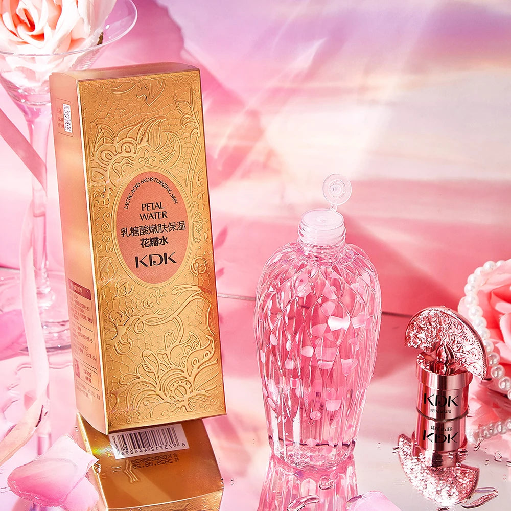 Lactose Acid Skin Rejuvenation Moisturizing Petal Water Reduce Fine Lines Oil Control Brighten Improve Dry Rough Face Toner