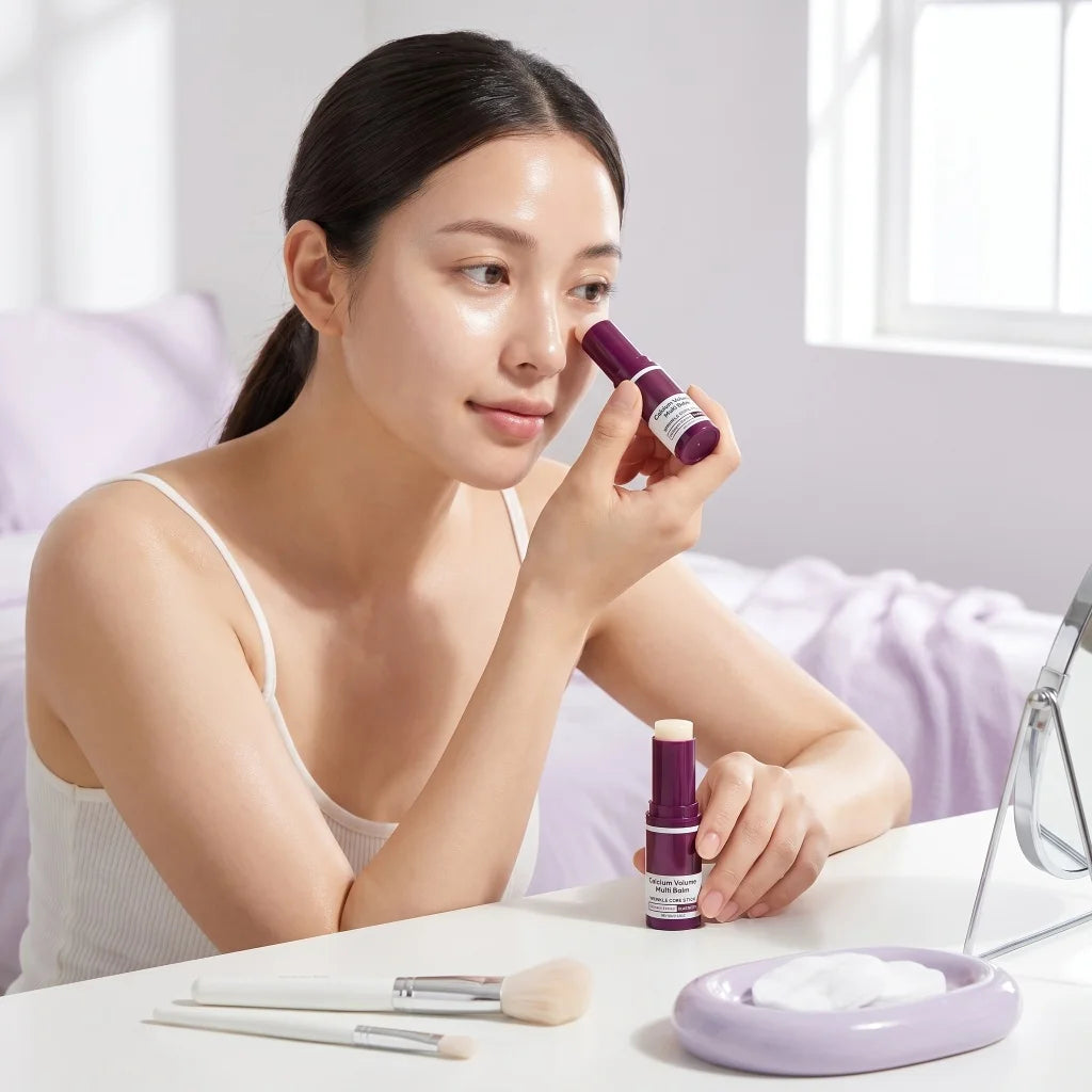 Multi‑Balm Calcium Volume Stick Collagen Extract Deep Hydrating for Fuller Supple Radiant Portable Solid Facial Skin Care Balm