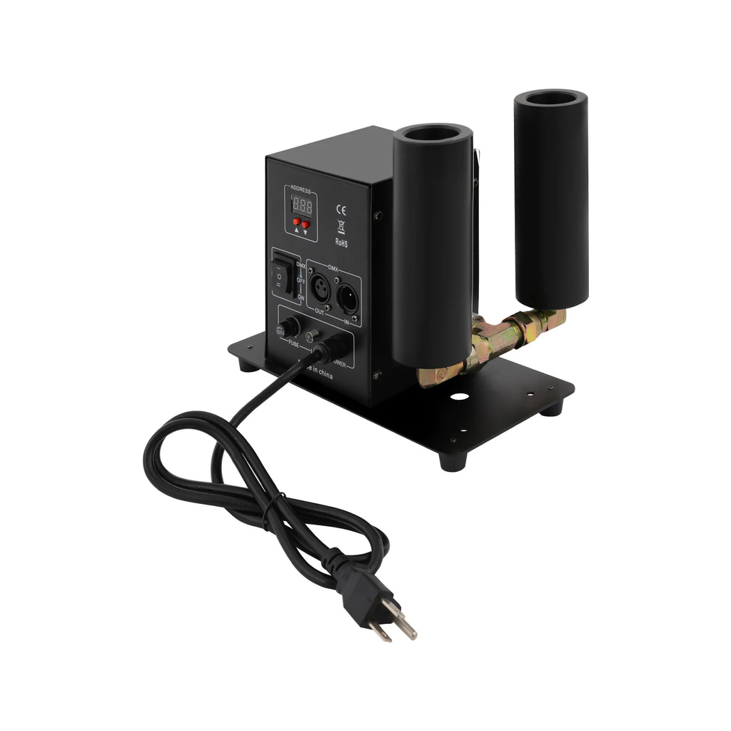110V 150W Dual‑Head CO₂ Jet Fog Machine, Professional Carbon Dioxide Gas Column Smoke Machine for Stage, Party, Event Effects