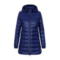 2023 New European Ladies Coats Long Autumn Winter Hat Detachable Light Down Jacket Women Hooded Outerwear Female Warm Coat