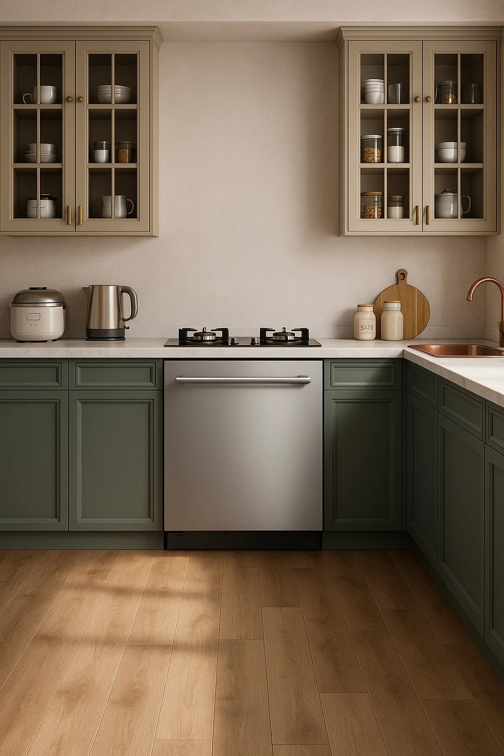 24" Built-in Stainless Steel Dishwasher 16 Place Settings Large Capacity 9 Wash Programs Restaurant Household Use Energy