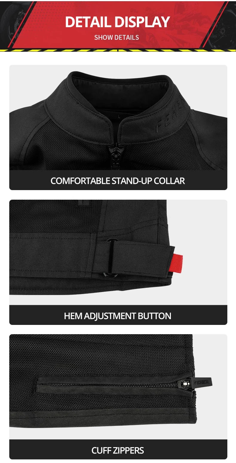 Men's Motorcycle Jacket Summer Clothing Anti-Collision Motorcycles Pants Motocross Off-road CE Protection Motocross Rider Coat